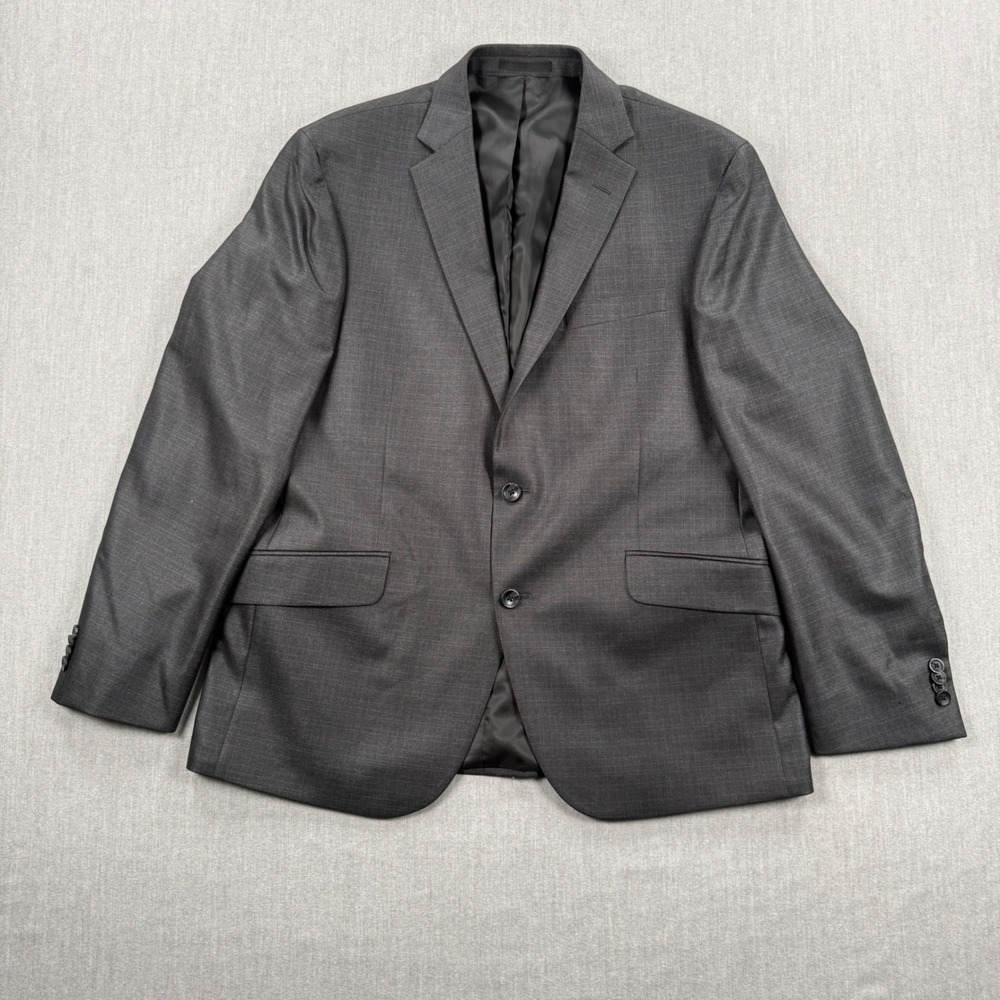 Kenneth Cole Reaction TechniCole Men Blazer Charcoal Grey Suit Jacket 44R LR1152